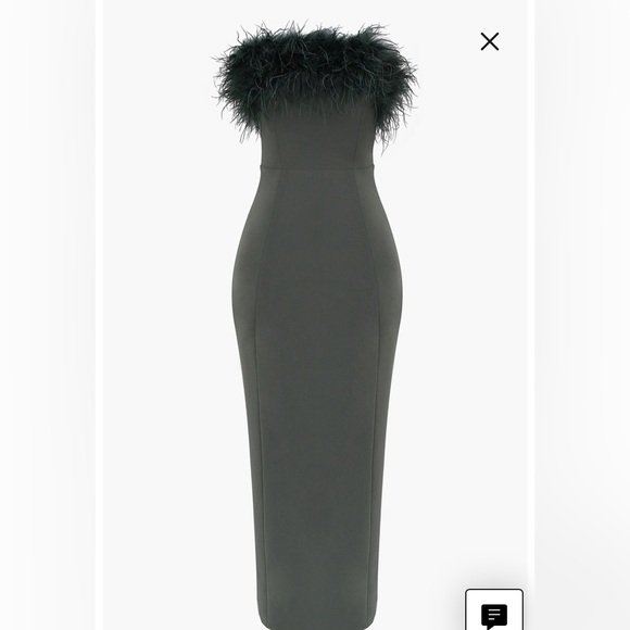 Juliene Strapless Feather Bodice Crepe Cocktail Dress | House of CB - Picture 5 of 11